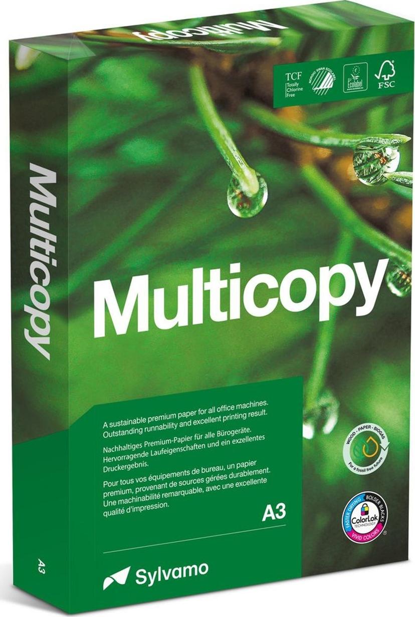 Multicopy Kopieringspapper A3 90g Ohålat (3x500) 1500 Ark