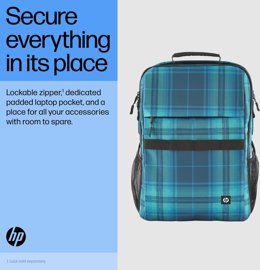 HP Campus XL-ryggsekk, marmorstein 16.1" 16.1" Polyester, Skumplast Grå, Sort Grå, Sort