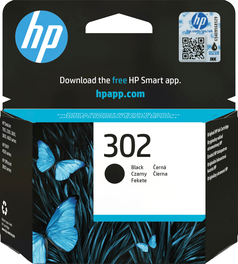 HP Muste Musta No.302 - DJ 1110