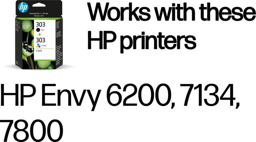 HP Blekk Combo Pack (Black/Color) 303 - Envy Foto 62XX/71XX