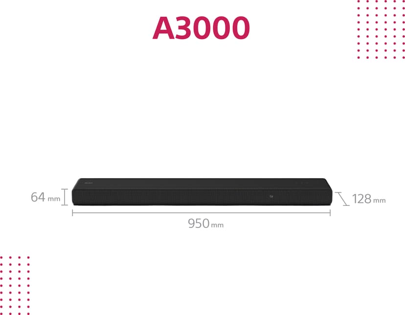 Sony HT-A3000 3.1 Soundbar Svart