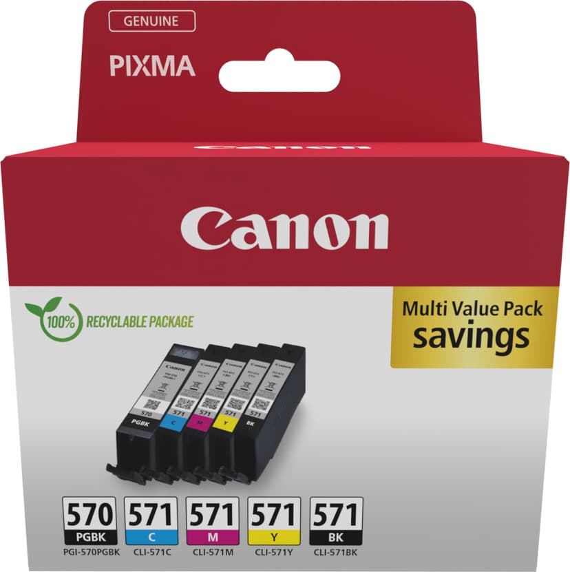 Canon Blekk Multipack PGI-570/CLI-571 (PGBK/C/M/Y/BK)