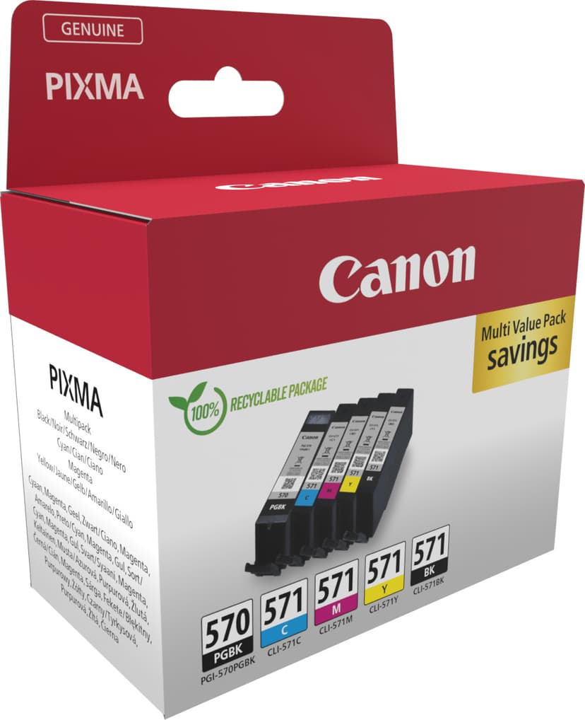 Canon Bläck Multipack PGI-570/CLI-571 (PGBK/C/M/Y/BK)