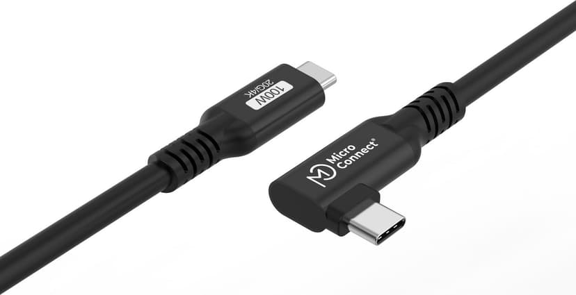 Microconnect 100w 20GBps 2m USB-C USB-C Svart