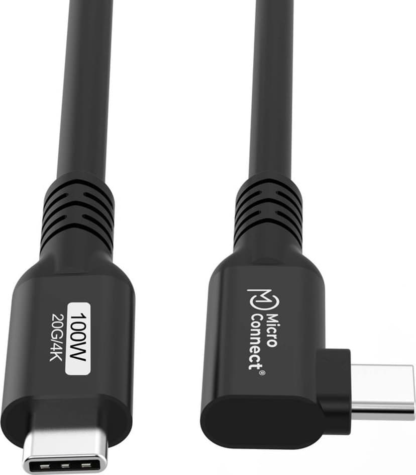 Microconnect 100w 20GBps 2m USB-C USB-C Svart