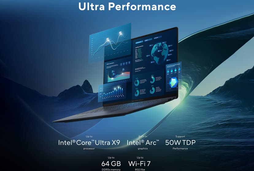 ASUS ExpertBook Ultra Intel Core Ultra 7 32GB 1000GB 14"