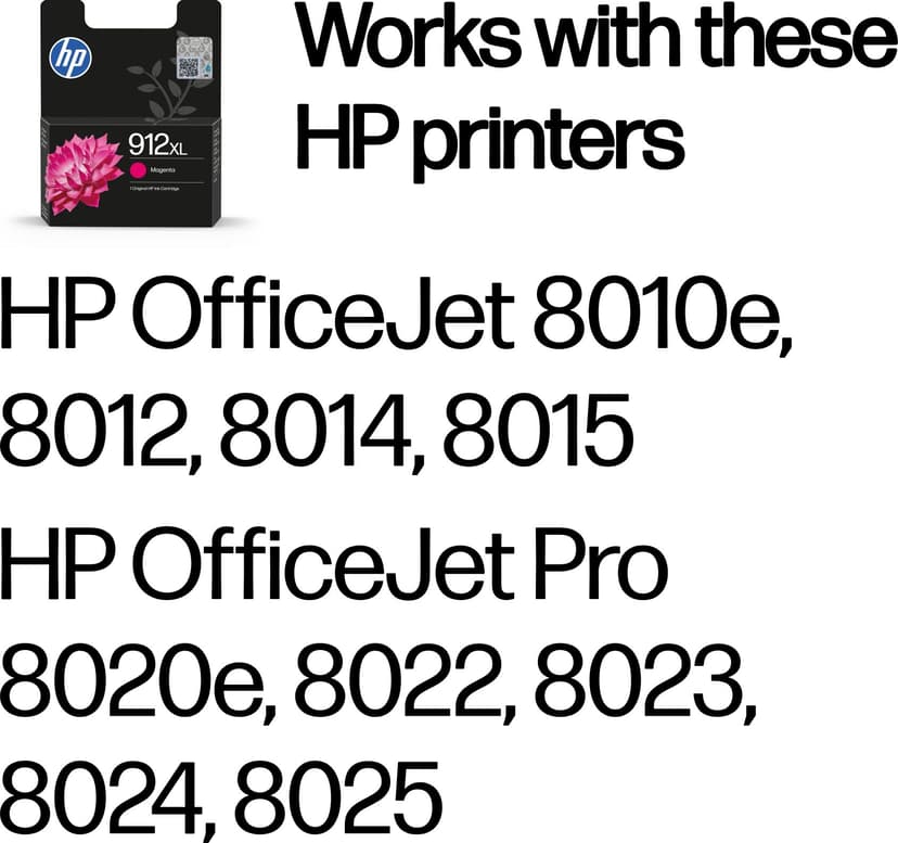 HP Inkt Magenta 912XL 825 Pages - OfficeJet Pro 8022/8024/8025