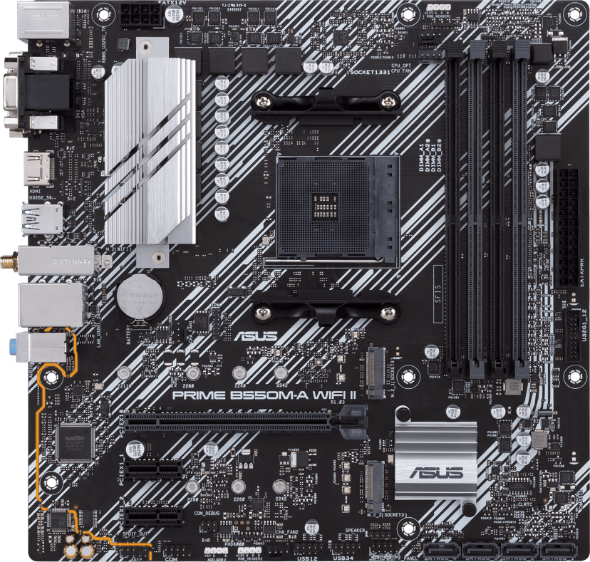 ASUS PRIME B550M-A WIFI II AMD B550 AM4 Micro ATX AM4 Micro-ATX Hovedkort