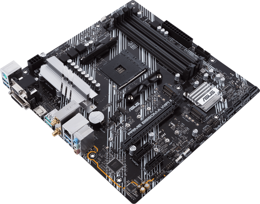 ASUS PRIME B550M-A WIFI II AMD B550 Stik AM4 micro ATX AM4 Micro-ATX Bundkort