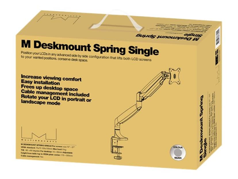 Multibrackets M Deskmount Gas Spring Single Silver