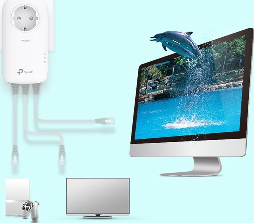 TP-Link TL-PA8033P KIT PowerLine-nettverksadapter 1300 Mbit/s Ethernet/bredbåndsforbindelse Hvit 2 stykker