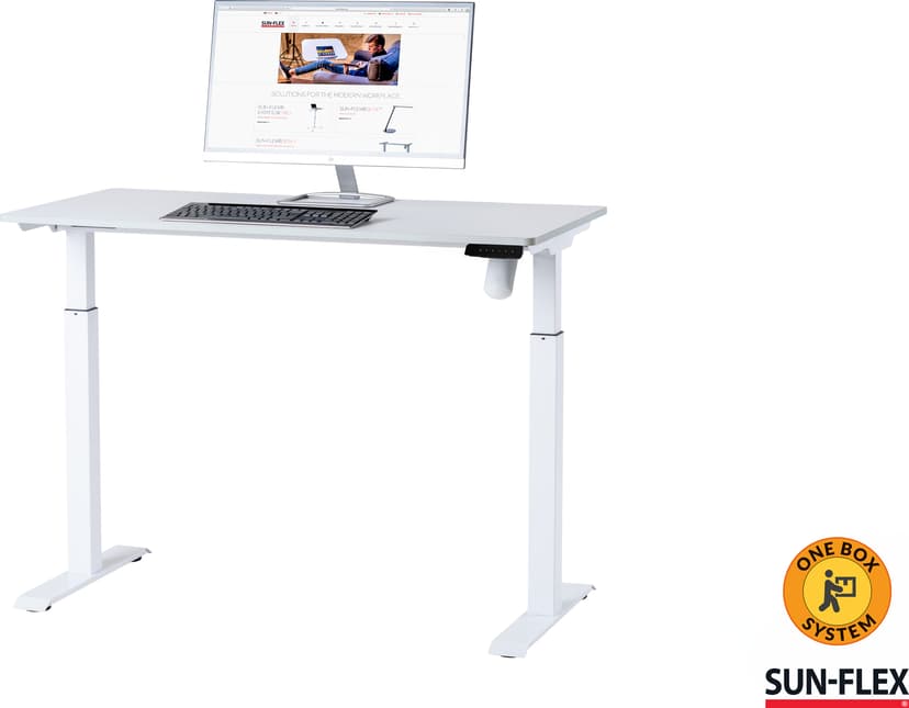 Sun-Flex EasyDesk Elite höj- och sänkbart 1200x700 vitt