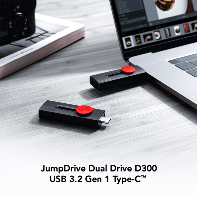 Lexar Jumpdrive D300 Dual 32GB USB-A / USB-C Musta