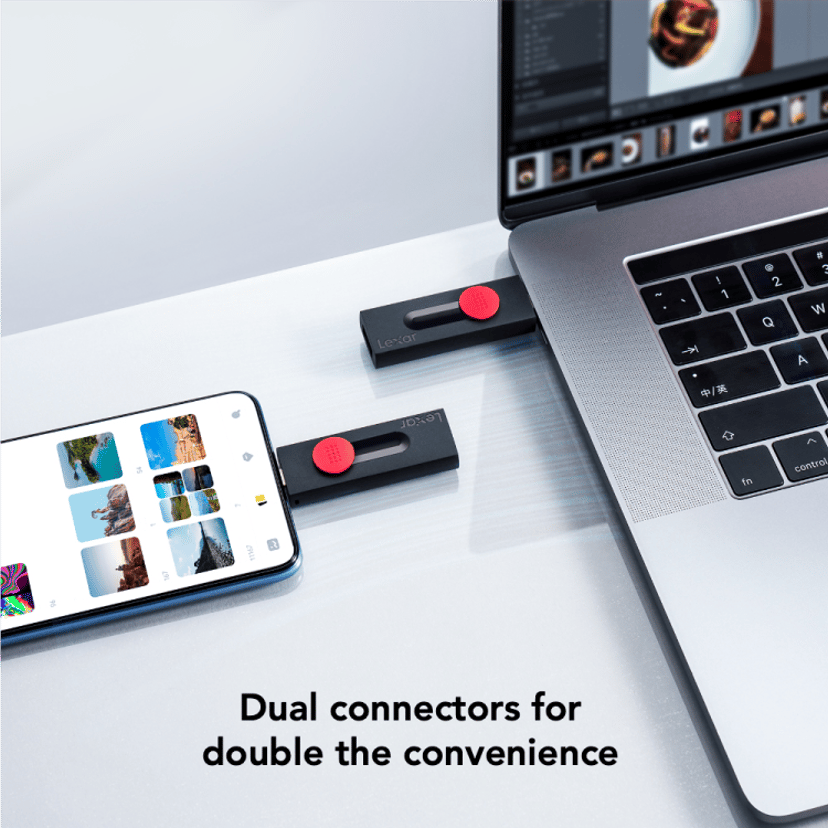 Lexar Jumpdrive D300 Dual 128GB USB-A / USB-C Musta