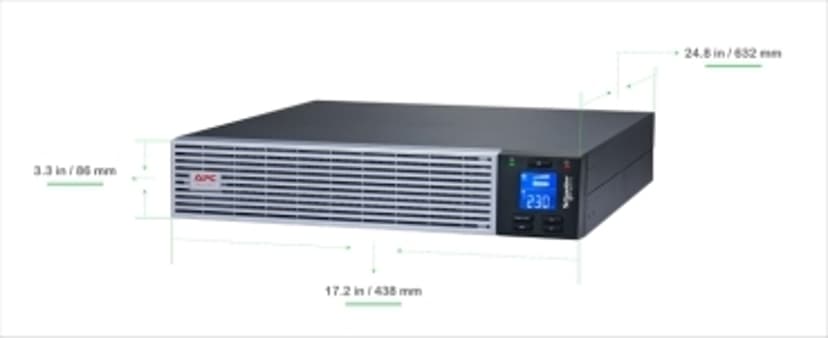 APC Easy On-Line UPS Dubbele conversie (online) 3 kVA 2700 W 6 AC-uitgang(en)