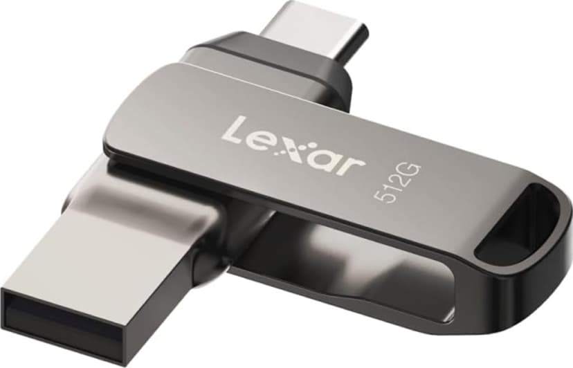 Lexar JumpDrive Dual Drive D400 512GB USB-C Grå