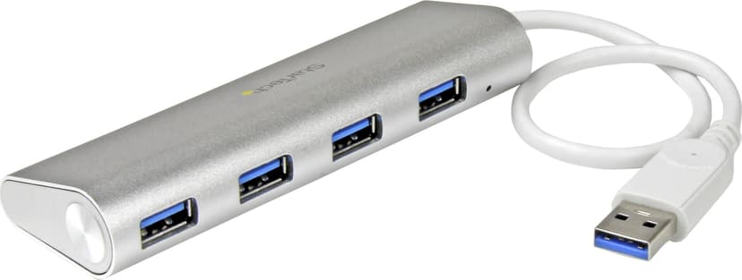 Startech 4 Poorts draagbare compacte USB 3.0 hub met geïntegreerde kabel