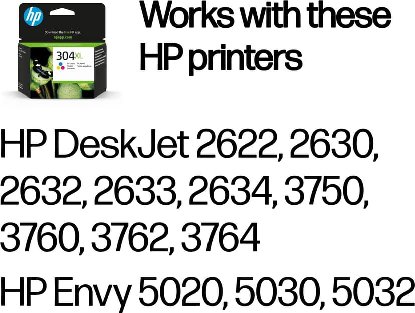 HP Bläck Tri-Color No.304XL - DeskJet 3720/3730/3732
