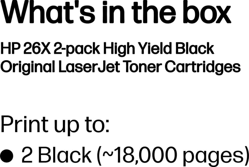 HP Toner Sort 26X 9K - CF226XD 2-Pack