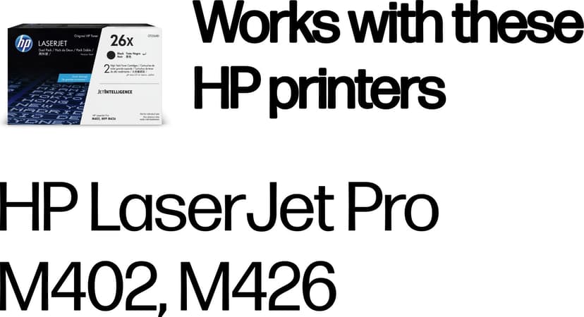 HP Toner Sort 26X 9K - CF226XD 2-Pack