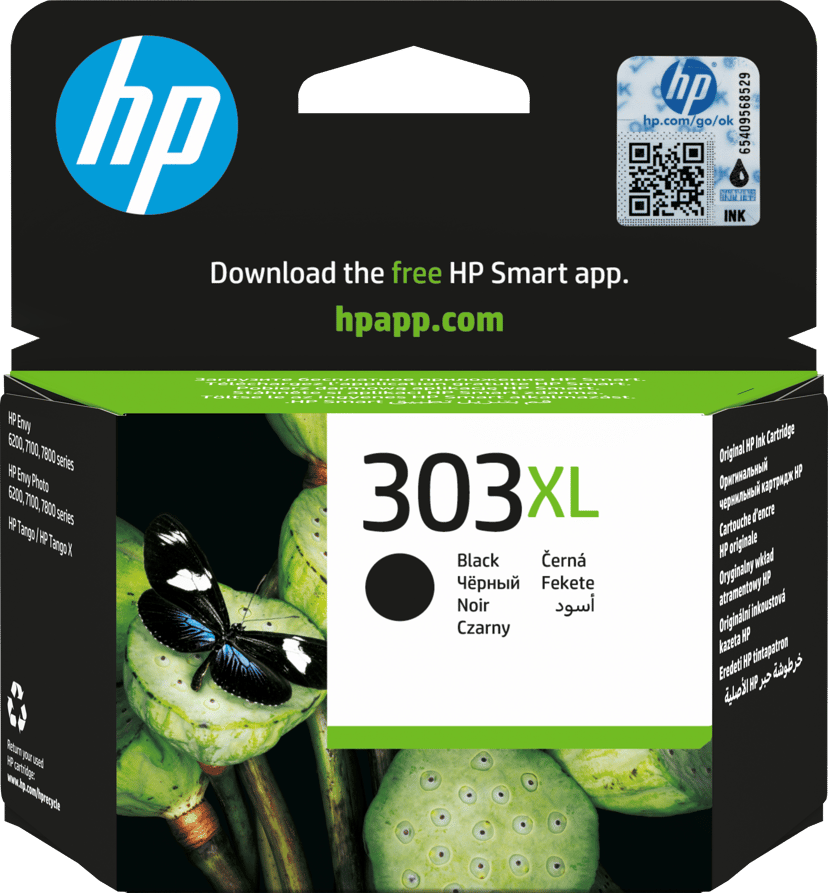 HP Blæk Sort 303XL 12ml - Envy Foto 62XX/71XX/78XX