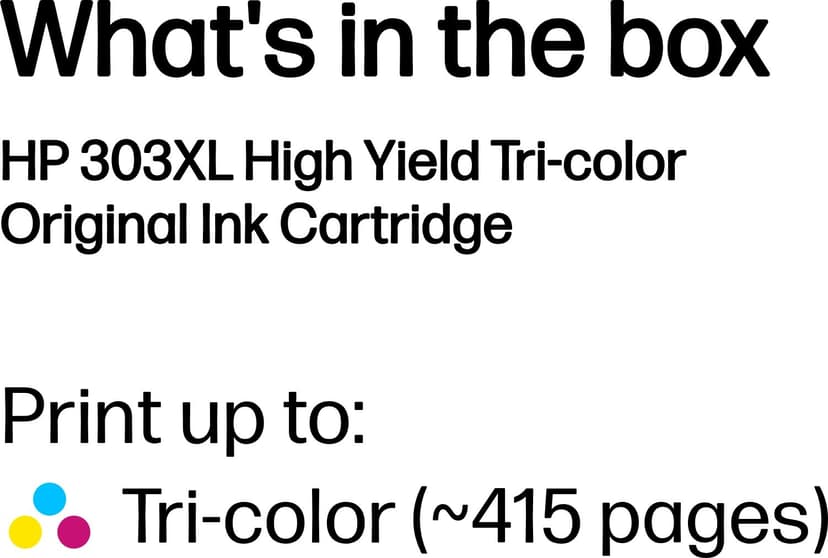 HP Bläck Tri-Color 303XL 10ml - Envy Foto 62XX/71XX/78XX