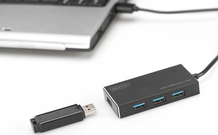 Digitus DA-70240-1 gränssnittshubbar USB 3.2 Gen 1 (3.1 Gen 1) Type-A 5000 Mbit/s Svart