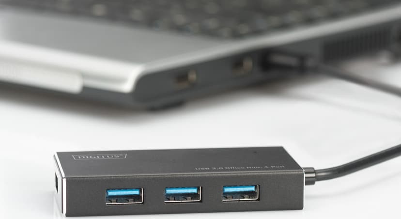 Digitus DA-70240-1 gränssnittshubbar USB 3.2 Gen 1 (3.1 Gen 1) Type-A 5000 Mbit/s Svart