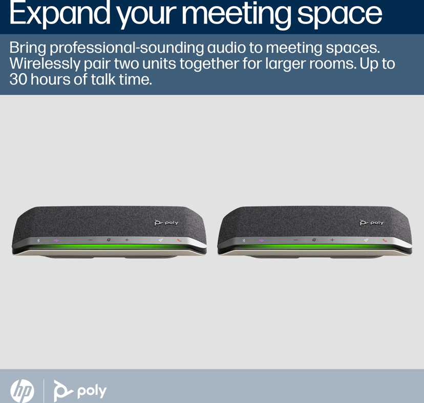 HP Poly Sync 40+ Microsoft Teams-sertifisert USB-A USB-C-høyttalertelefon +BT700 USB-A-adapter
