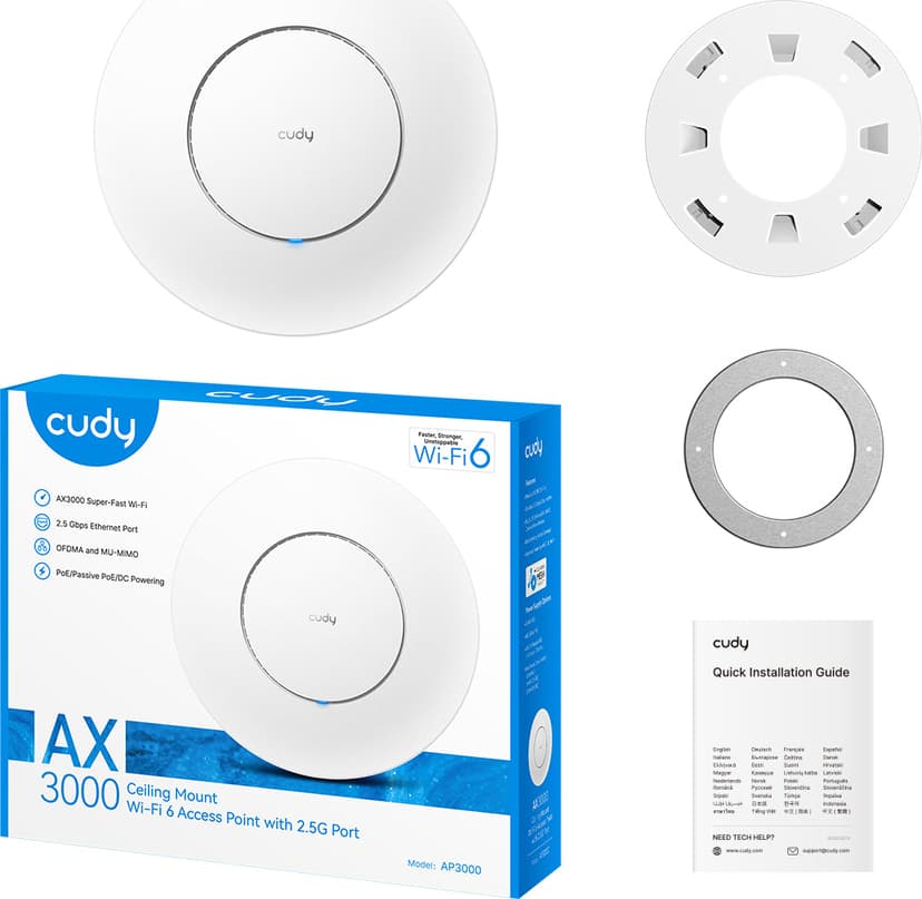 CUDY AP3000 WiFi 6 PoE Mesh Access Point