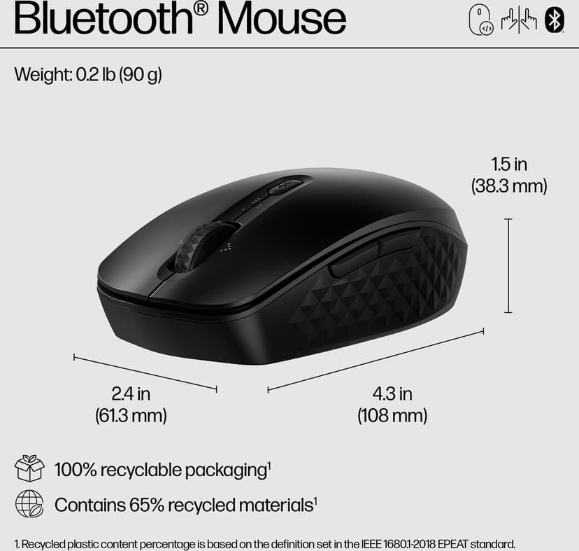 HP 425 Progammerbar Mus Bluetooth Mus