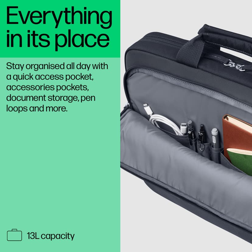 HP Everyday 16" Laptop Bag 16" Expanderad polyetylen (EPE), Polyester Grå