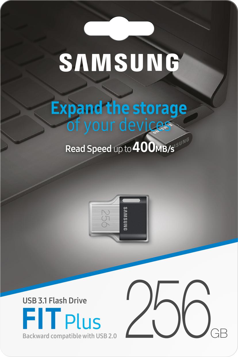 Samsung FIT Plus 256GB USB-A Grå, Silver
