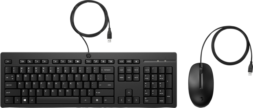 HP 225 muis en toetsenbord met kabel Bedraad Internationaal Engels