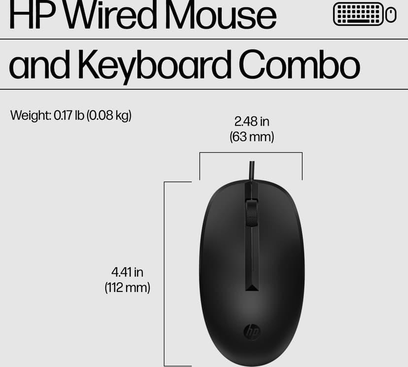 HP 225 muis en toetsenbord met kabel Bedraad Internationaal Engels