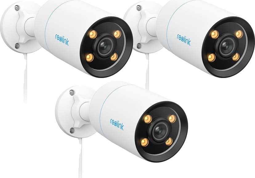 Reolink CX810 ColorX 4K 8MP PoE Udendørs Bullet IP-Kamera 3-Pack