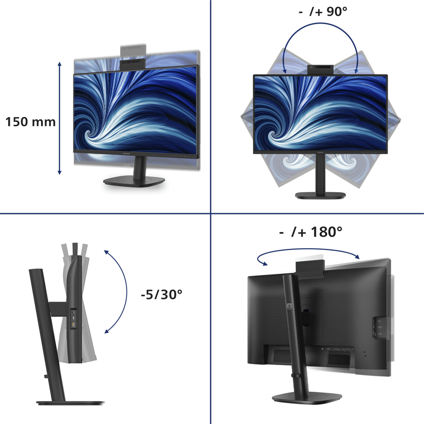 Philips 24B2N3200JH 23.8, 23.8 inch/60.47 cm" 1920 × 1080pixels IPS 16:9 120Hz