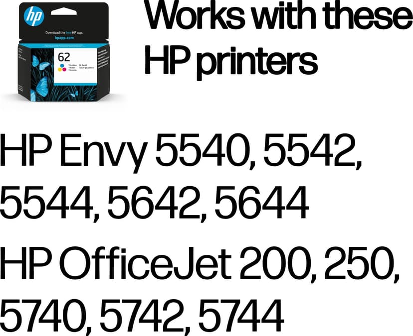 HP Ink Color NO.62