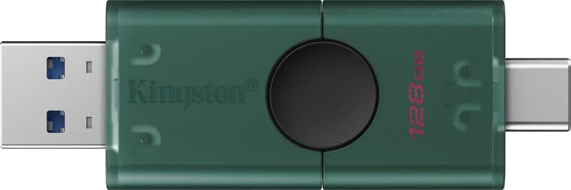 Kingston Datatraveler DUO 128GB USB-A / USB-C Sort, Grøn