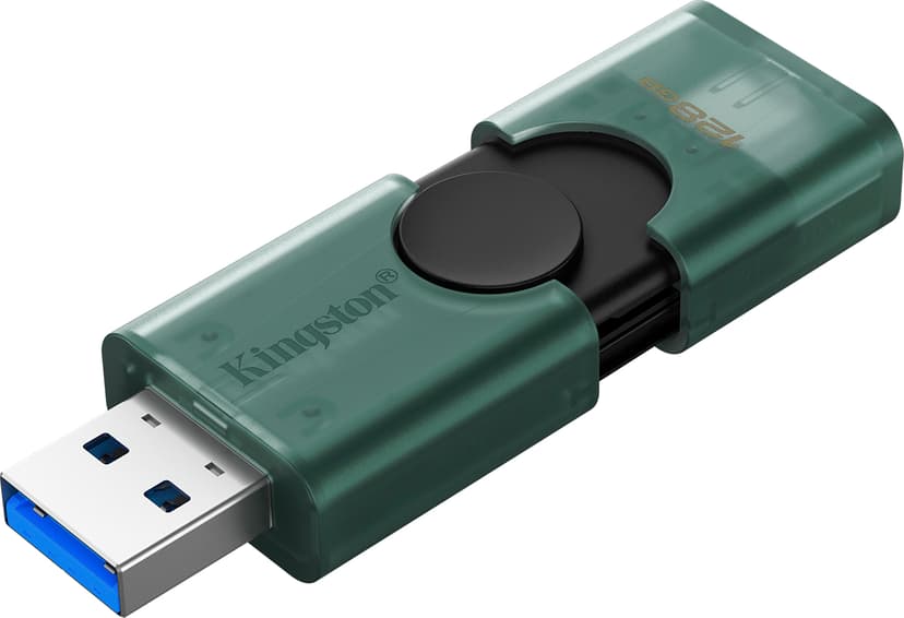 Kingston Datatraveler DUO 128GB USB-A / USB-C Sort, Grøn