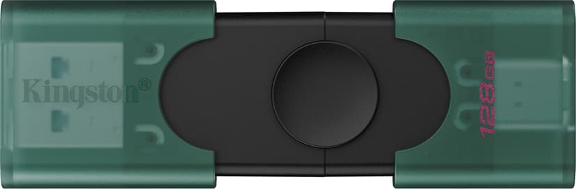Kingston Datatraveler DUO 128GB USB-A / USB-C Sort, Grøn