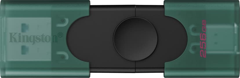 Kingston Datatraveler DUO 256GB USB-A / USB-C Sort, Grøn