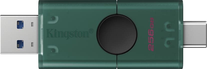 Kingston Datatraveler DUO 256GB USB-A / USB-C Sort, Grøn