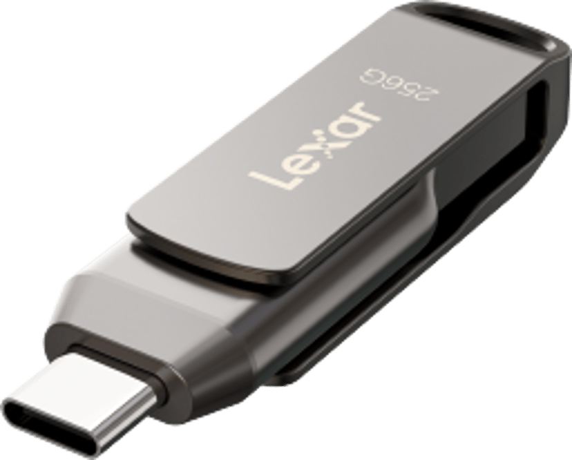 Lexar Jumpdrive Dual Drive D400 256GB USB-A / USB-C Grå