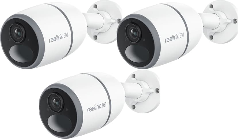 Reolink Go Ultra G340 4G 8MP Bullet IP Sikkerhedskamera 3-Pack