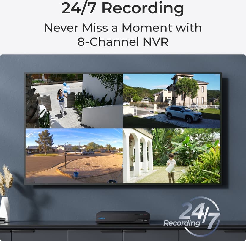 Reolink TRACKMIX P760 8MP PTZ POE 4-PACK + NVS8 POE NVR