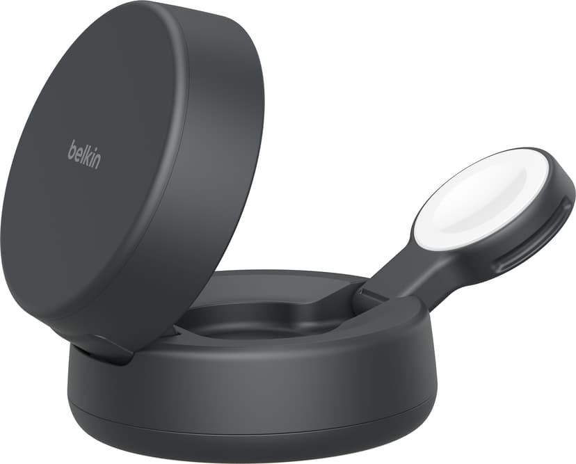 Belkin UltraCharge Pro 2-in-1 Magnetic Charging Dock 25w Qi2 Svart