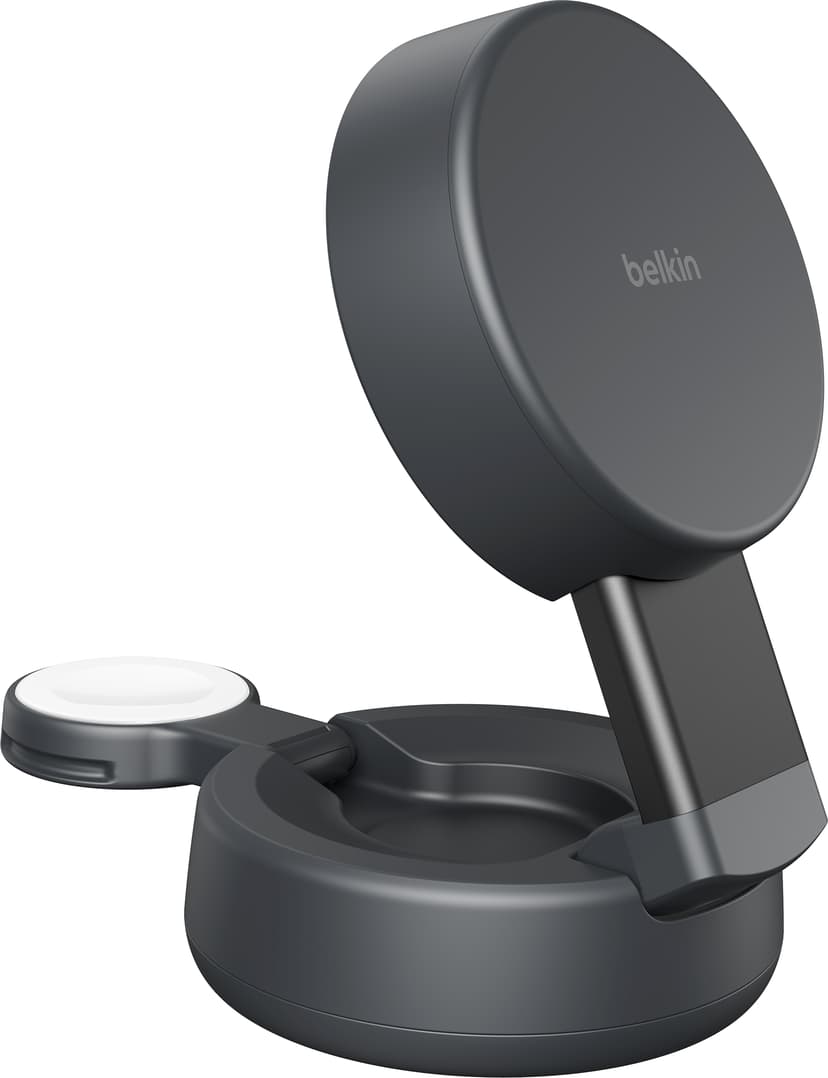 Belkin UltraCharge Pro 2-in-1 Magnetic Charging Dock 25w Qi2 Svart