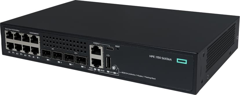 HPE Networking CW 2150 8xGbE 2xGbE SFP 2x10GbE SFP+ Administrerad switch