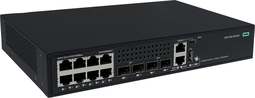 HPE Networking CW 2150 8xGbE 2xGbE SFP 2x10GbE SFP+ Administrerad switch